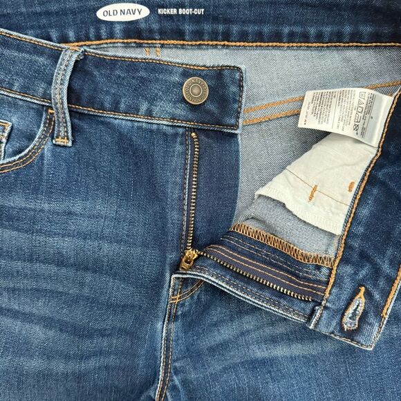 Old Navy Women’s Medium Blue Boot Cut Jeans Size 10 Preowned Good Condition - Picture 3 of 7